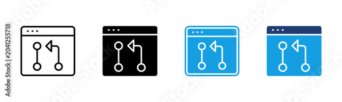 Pull Request icon multiple style collection