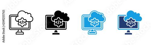 Configuration icon multiple style collection