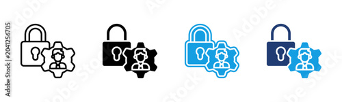 Konstfotografi Access Control icon multiple style collection