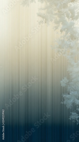 Winter festive background gradient pattern with subtle christmas tree branches creating a decorative border and abstract seasonal texture