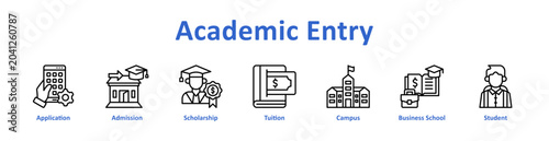 Foto Academic Entry Web icon banner and collection