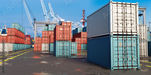 Shipping logistics. Cargo c...