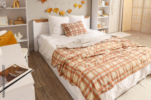 Interior of stylish bedroom...