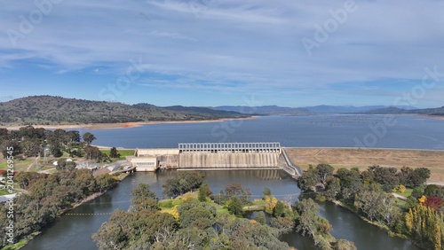 Fotografie Spectacular aerial photo of Lake Hume NSW Australia