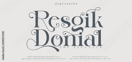 Fotografía Elegant modern alphabet font
