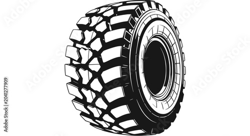 Foto Tire illustration with deep treads