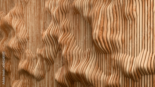 Bild auf Leinwand Vertical light brown wooden slats