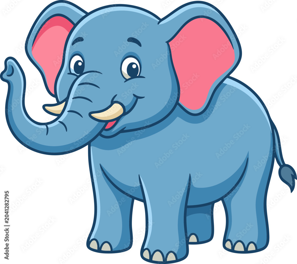 Fototapeta premium baby elephant cartoon