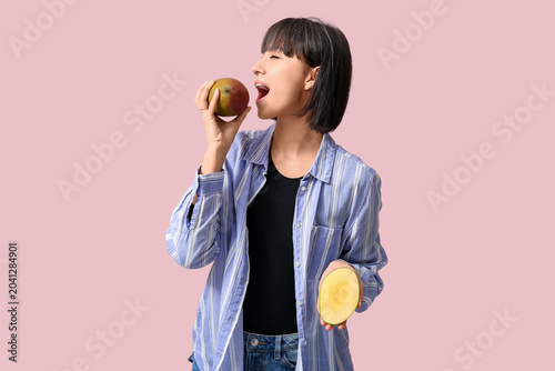 Beautiful young woman with ...