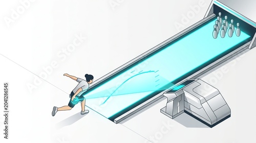 Physical AI Bowling With Digital Trajectory Analysis