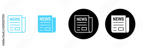 Foto Newspaper icon vector. news paper sign and symbolign
