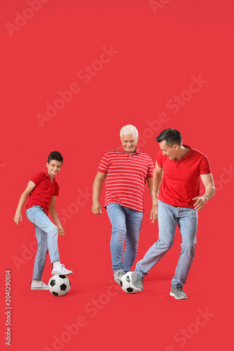 Little boy with his dad and...
