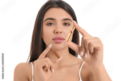 Beautiful young woman with ...