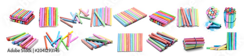 Set of many colorful pieces...