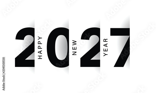 Abstract Modern Happy New Year 2027 Artwork
