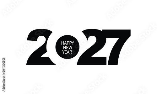 Trendy Abstract Lines Happy New Year 2027