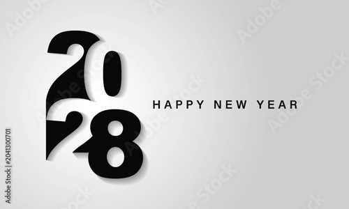 Modern Abstract 2027 Happy New Year Design