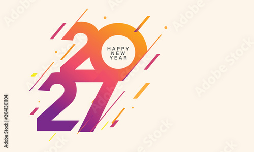 Stylish Modern 2027 Greeting Card Template