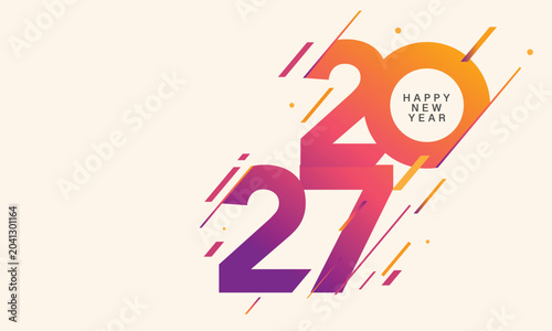 Creative Color Splash 2027 Holiday Background