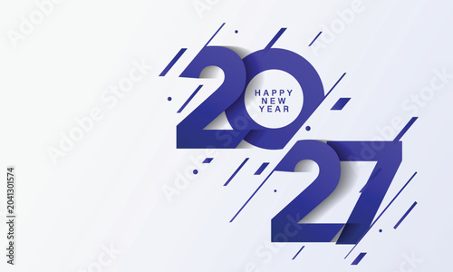 Creative Typography Happy New Year 2027 Template