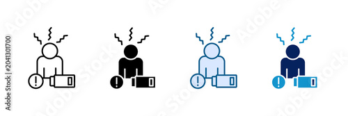 Tableau sur toile Exhaustion Icon Set Multiple Style Collection