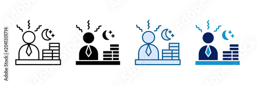 Tableau sur toile Overworked Icon Set Multiple Style Collection