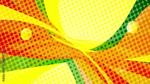 Abstract Flowing Colors with Halftone Pattern 4K