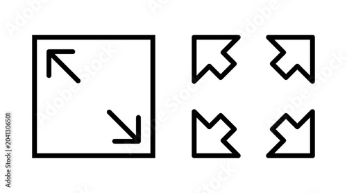 фотографія Fullscreen Icon vector