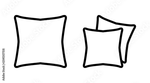 Photos Pillow icon set vector