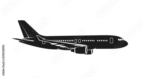 airplane on a white background