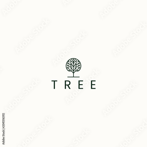 Tree logo icon design template vector illustration
