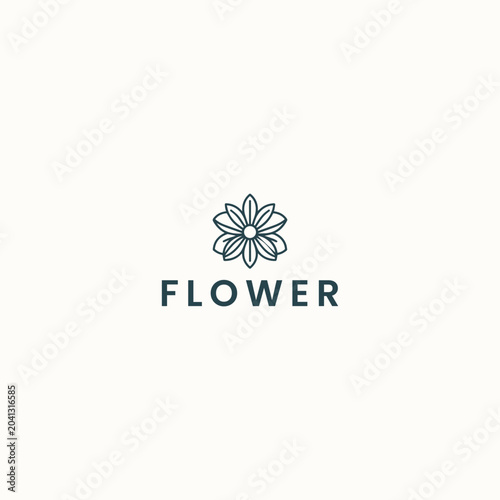 Flower logo icon design template vector illustration