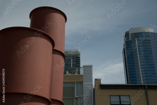Industrial Vent Stacks and Seattle High-Rise Architecture