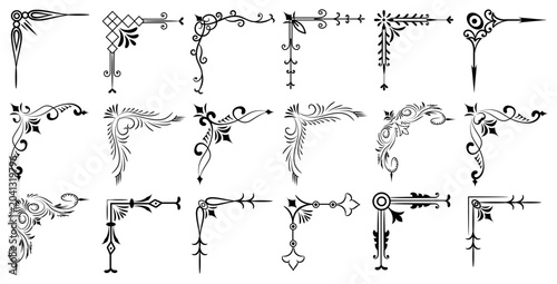 Tableau sur toile Vintage decorative corner ornaments
