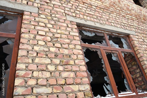 broken windows in the house