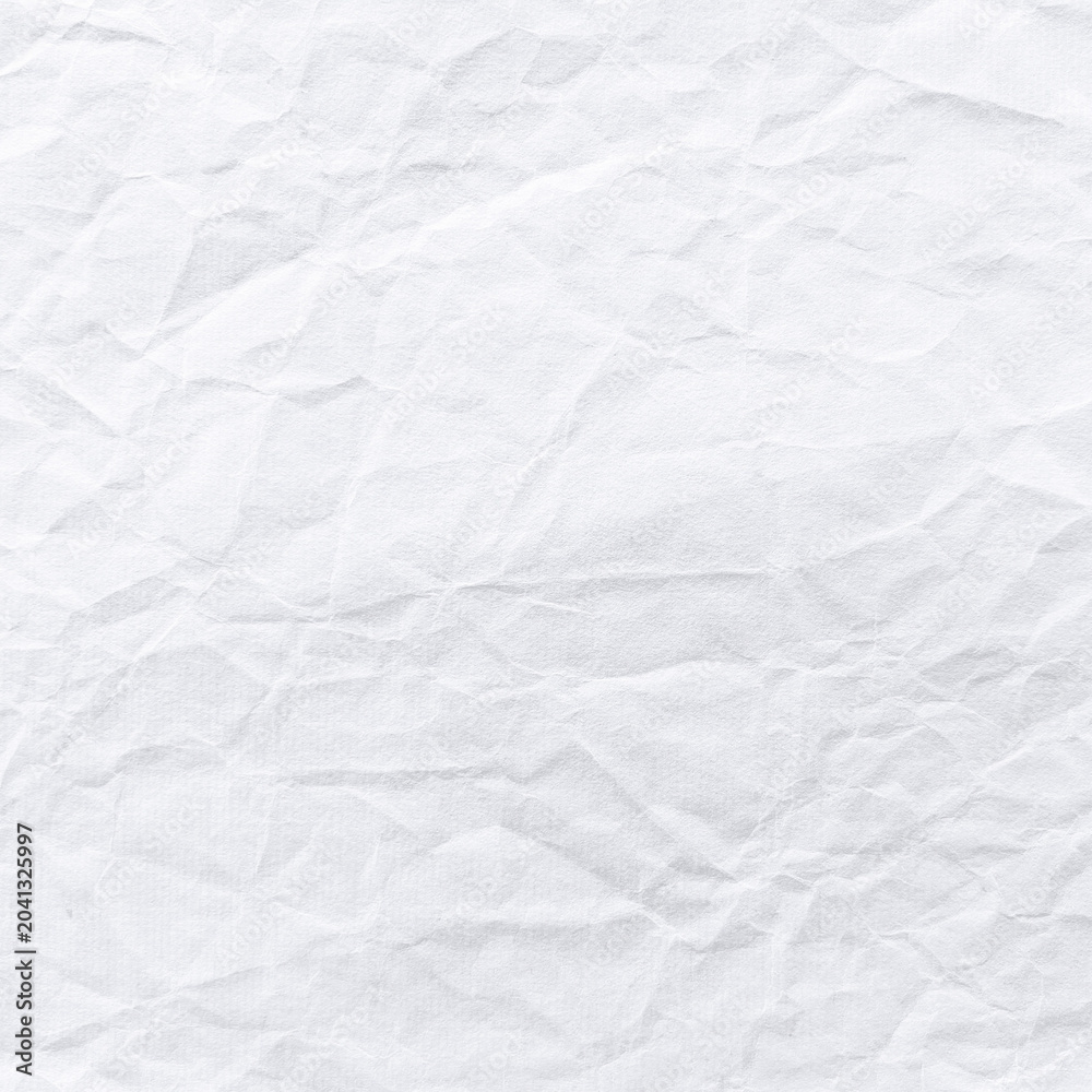 Fototapeta premium Crumpled white paper texture background