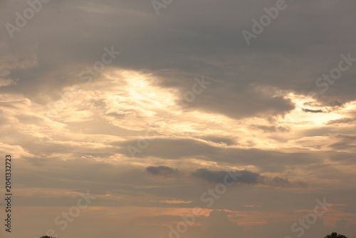 sunset in the sky