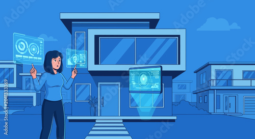 Professional Analyzing Digital Dashboard Data in Modern Office