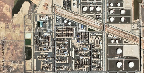 Foto Ruwais Industrial City Satellite Image, Abu Dhabi UAE