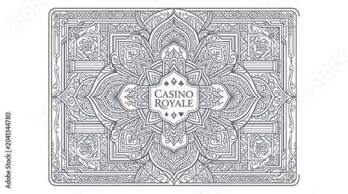 Cuadro en lienzo Casino Royale Mandala Pattern Playing Card Design
