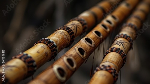 Traditional American long flutes, often made from bamboo or wood, are used by North American Native tribes.