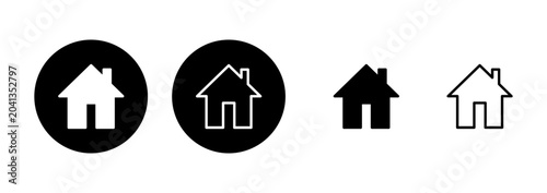Bild auf Leinwand House icon logo design. Home sign and symbol
