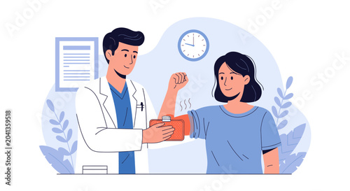 Doctor Taking Patient Blood Pressure Measurement