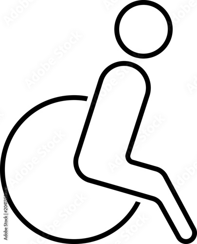 disabled person outline icon