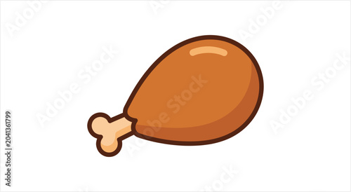 Photos Deliciously Roasted Chicken Leg Drumstick Icon.