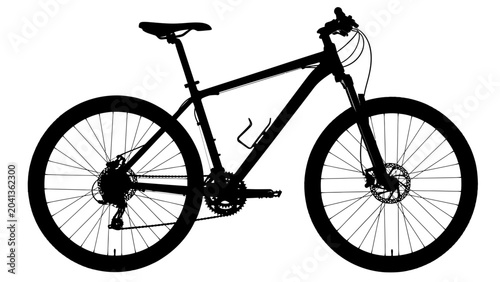 Black Mountain Bike with Wheels.