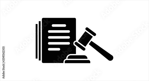 Canvastavla Legal Document and Gavel Icon Representing Justice.
