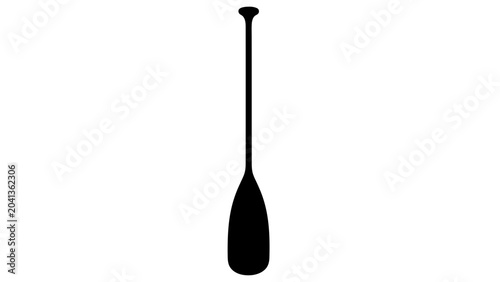 Black Paddle Silhouette Hanging Down.