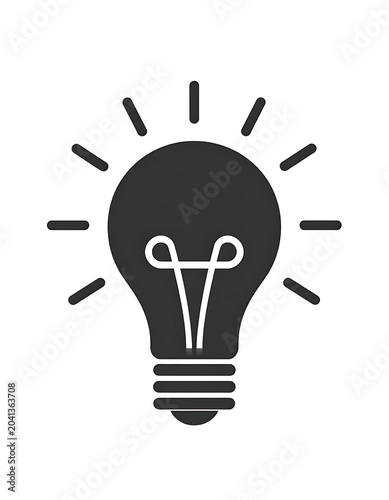 Innovation Idea Light Bulb Icon Concept.