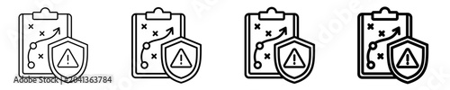 Risk Strategy Icon Set Different Style Collection